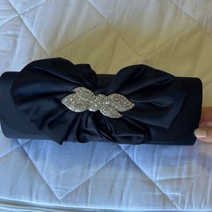 Navy blue evening clutch